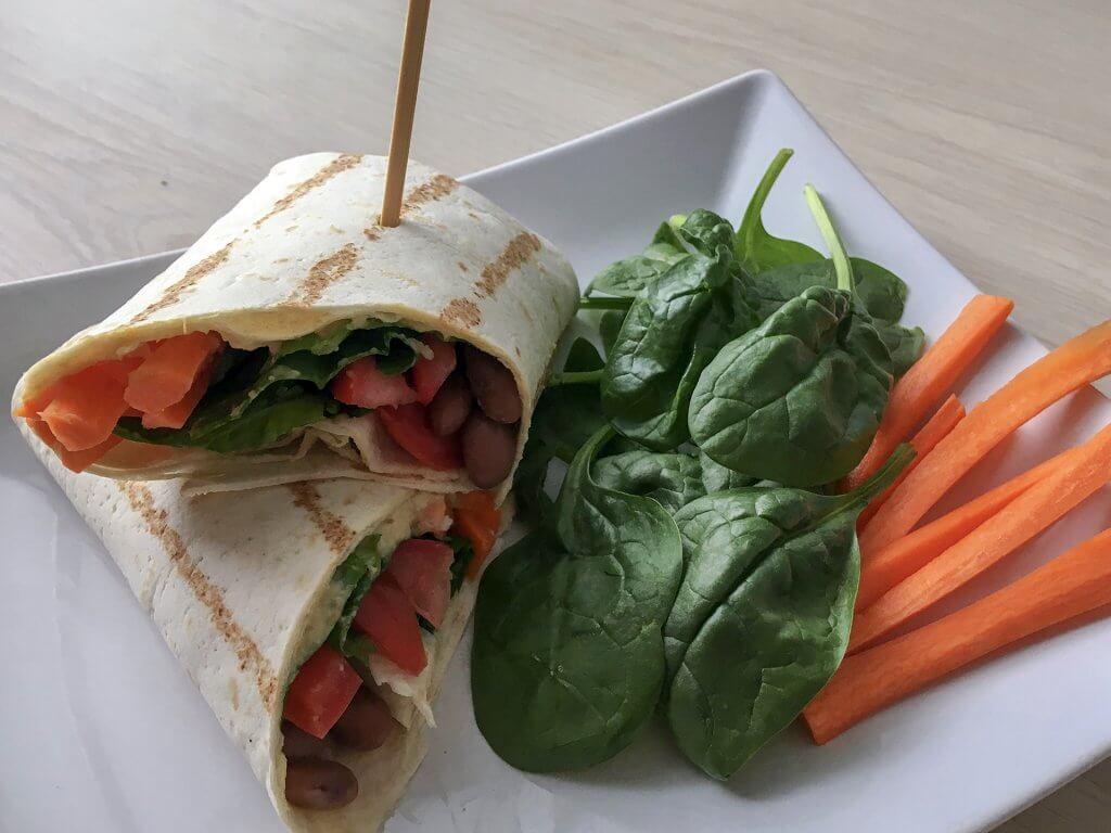 Vegetariánský wrap